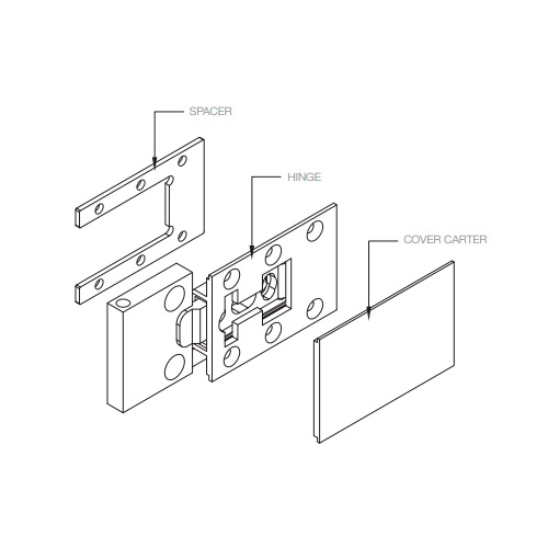 Комплект петель (2 шт.) для боковини 25мм, коричневий Комплект петель (2 шт.) для боковини 25мм, коричневий