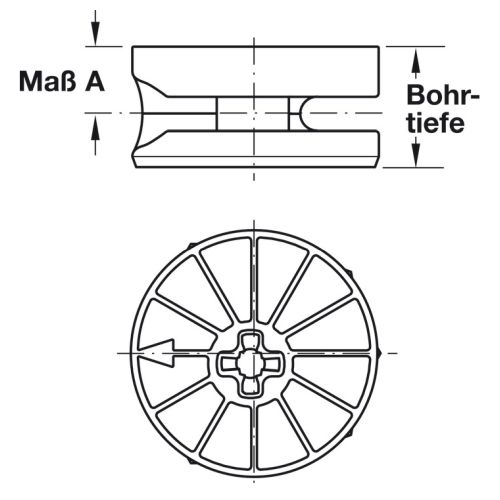 Головка MAXIFIX SW6, D=35мм, ДСП 24мм Головка MAXIFIX SW6, D=35мм, ДСП 24мм