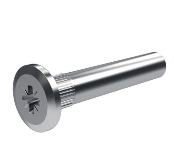 Гільза стяжки M4, L=27мм, нікель (пласка шляпка) Гільза стяжки M4, L=27мм, нікель (пласка шляпка)