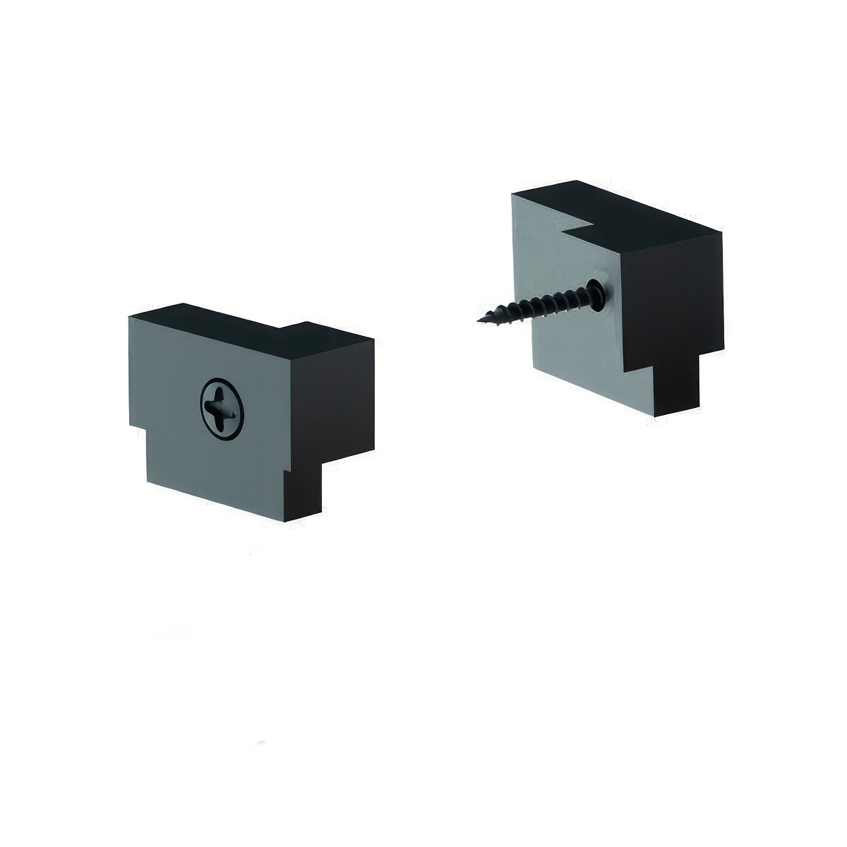 К-кт заглушек для бокового профиля Line3 под 18-22 мм, черный (алюминий анодированный)
