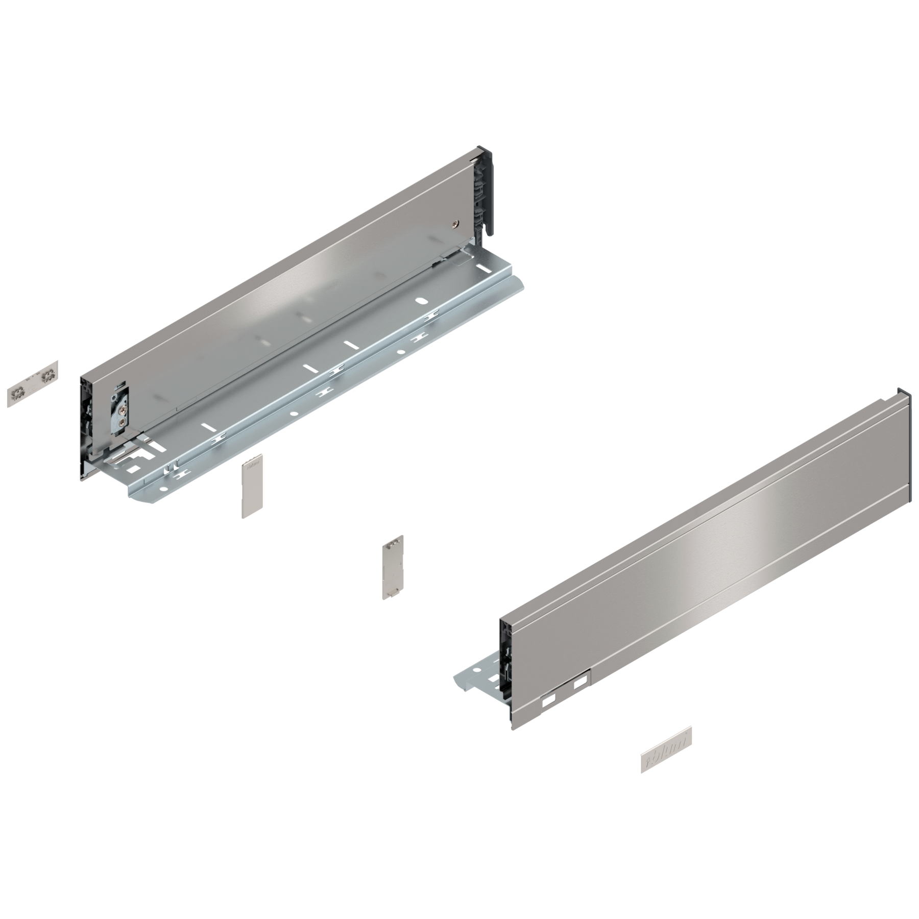 Боковина LEGRABOX M(90.5), L=400мм, ліва+права, нерж. (+2загл.зовн.+2загл.внутр.) Боковина LEGRABOX M(90.5), L=400мм, ліва+права, нерж. (+2загл.зовн.+2загл.внутр.)