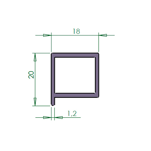 Профиль для двери IKS, черный мат.(алюм.), 2350мм (стекло приклеивается 3М) 