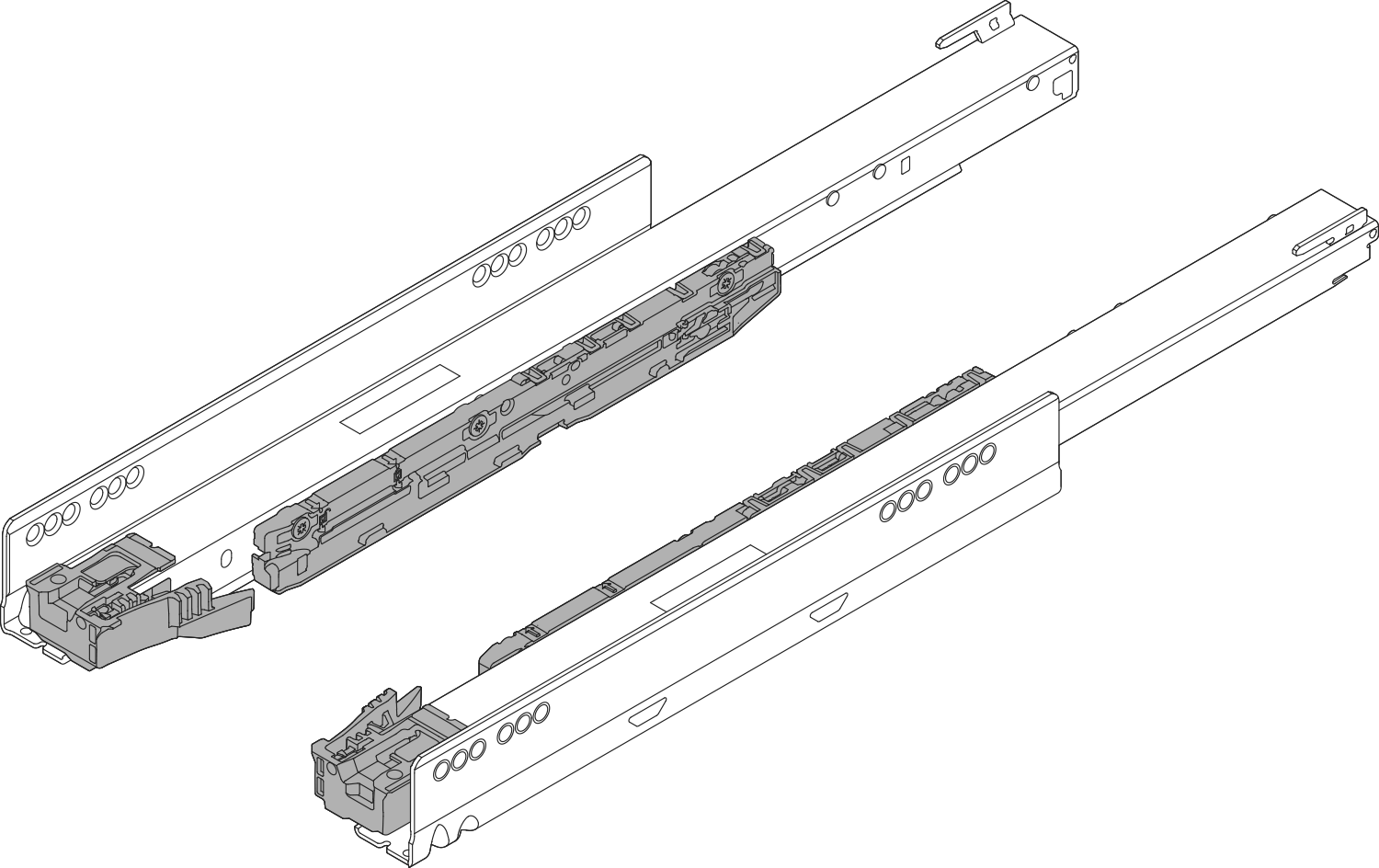 Направляющая LEGRABOX с Blumotion S, 40кг, L=450мм, левая+правая