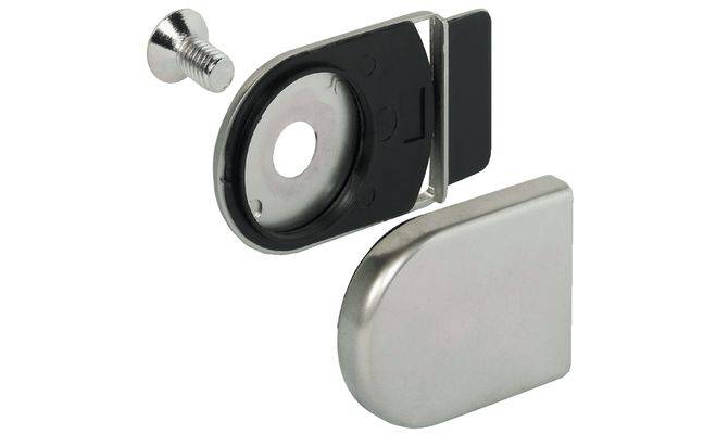 Відповідна частина до замку для скла, нікель мат.                                                       Відповідна частина до замку для скла, нікель мат.