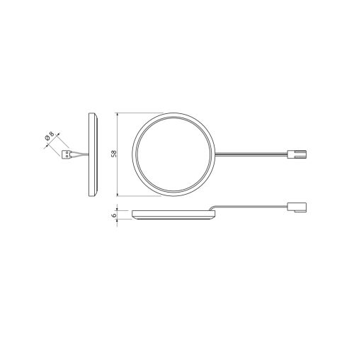 LED-cвітильник FUZZY 1,6W/12V/27LED, хром (холодне біле світло)                                      LED-cвітильник FUZZY 1,6W/12V/27LED, хром (холодне біле світло)