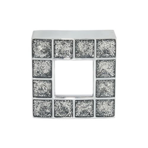 Ручка хром пол./кристал срібн.вкрапл. L=49мм, м/о 32мм   Ручка хром пол./кристал срібн.вкрапл. L=49мм, м/о 32мм