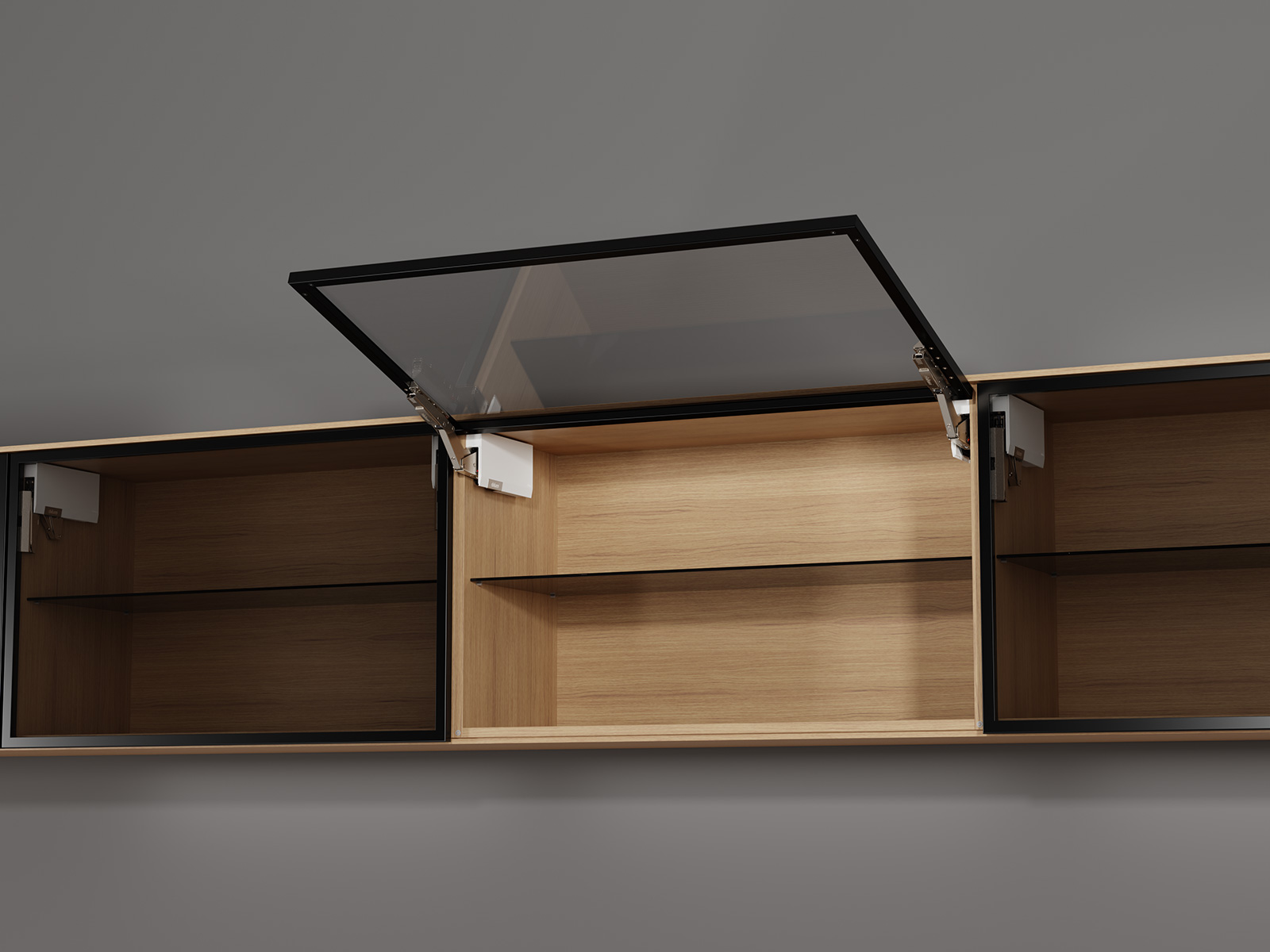 AVENTOS HK top, силовий механізм 25, BLUMOTION, білий шовк, алюмінієві рамки AVENTOS HK top, силовий механізм 25, BLUMOTION, білий шовк, алюмінієві рамки