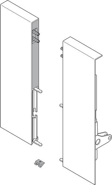 Кріплення передньої панелі D (під релінг), INTIVO, ліве+праве, нікель