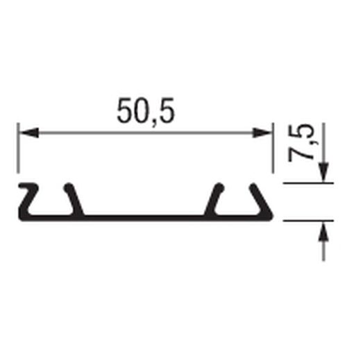 Направляюча нижня подвійна  CBD50, 3м, хром полір. Направляюча нижня подвійна  CBD50, 3м, хром полір.
