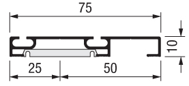 Направляющая нижняя двойная (Clip) CBD75, 2, 3, 5м, дуб (шпон)