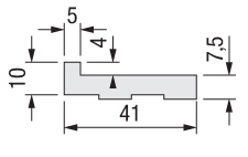 Профіль МДФ для скла 4мм (Minimal10) 2600мм