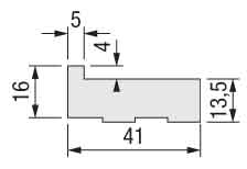 Профіль МДФ для скла 4мм (Minimal16) 2600мм
