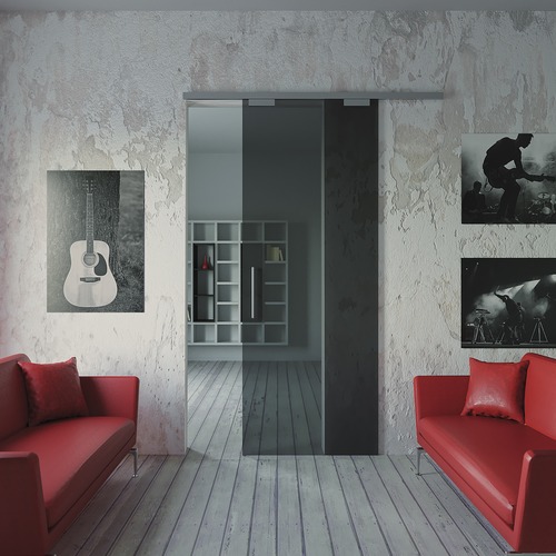 К-кт системи Pronto на одні двері до 1000мм, 80кг, дотяг + стопор, алюм К-кт системи Pronto на одні двері до 1000мм, 80кг, дотяг + стопор, алюм