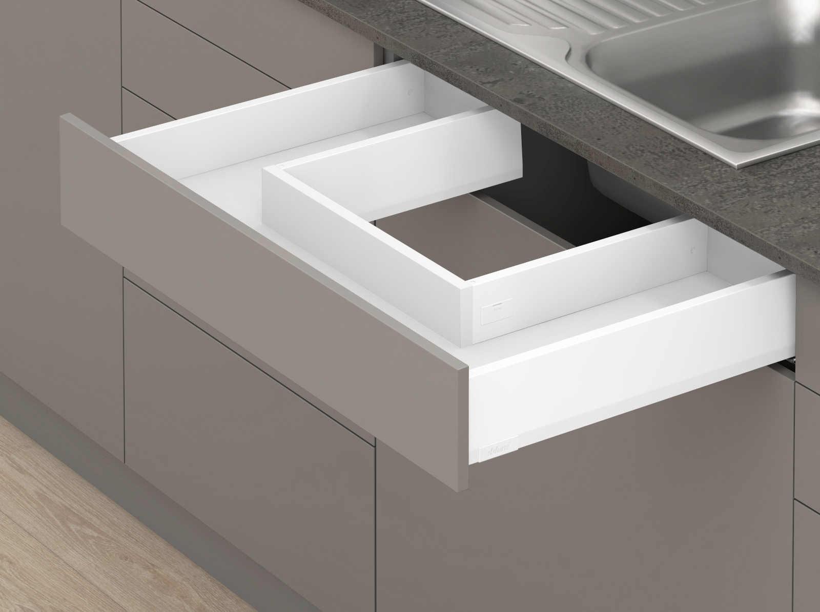 Шухляда під мийку, MERIVOBOX, NL=450 мм / 40 кг, висота M Шухляда під мийку, MERIVOBOX, NL=450 мм / 40 кг, висота M