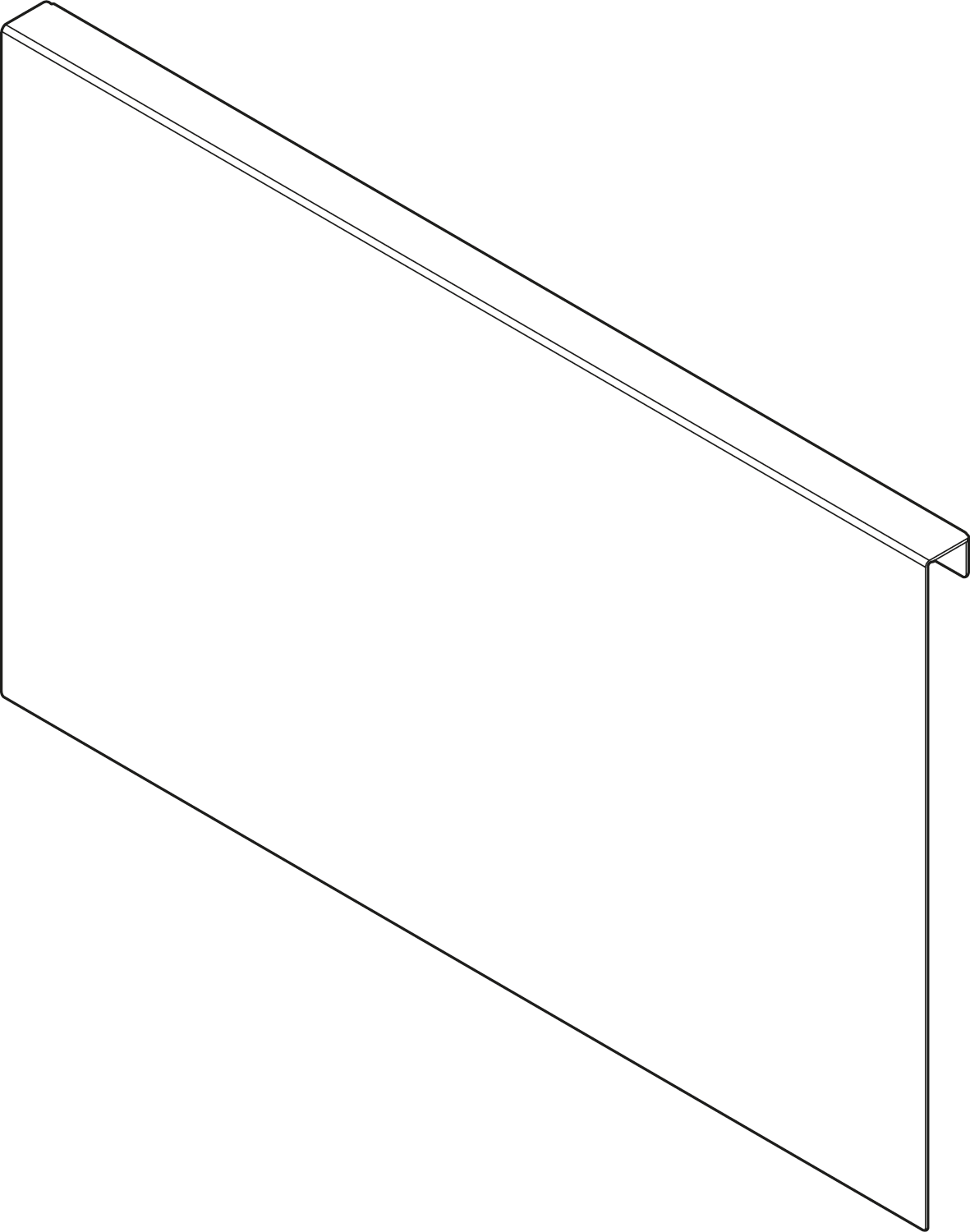 AMBIA-LINE адаптер для кріплення до задньої стінки із ДСП для LEGRABOX шухляда з високим фасадом висота F, сталь