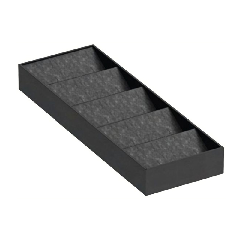 Органайзер для прикрас 432х150мм, Екошкіра Антрацит + Темно-сірий велюр Органайзер для прикрас 432х150мм, Екошкіра Антрацит + Темно-сірий велюр