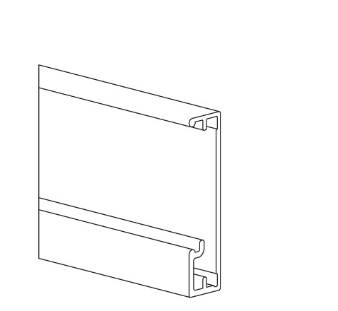 К-т верхньої направляючої New Universal (Eclettica) L=3000мм (кріплення до стіни, з заглушками) GRFS, графіт К-т верхньої направляючої New Universal (Eclettica) L=3000мм (кріплення до стіни, з заглушками) GRFS, графіт