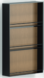 Modus з задньою стінкою під ДСП 600х780мм, чорний (алюміній) Modus з задньою стінкою під ДСП 600х780мм, чорний (алюміній)