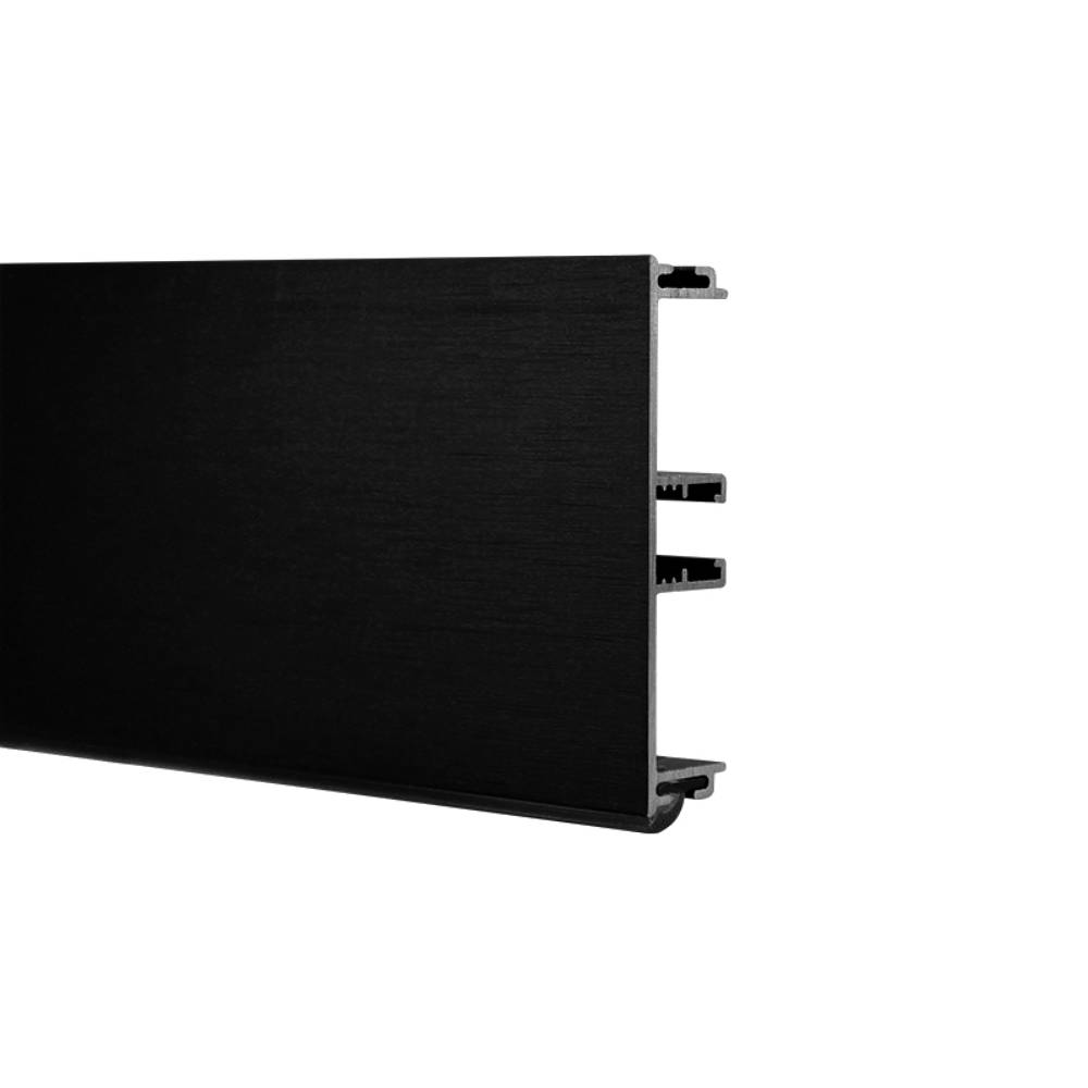 Цоколь алюмінієвий, H=60мм,  4м, колір - Чорний Цоколь алюмінієвий, H=60мм,  4м, колір - Чорний