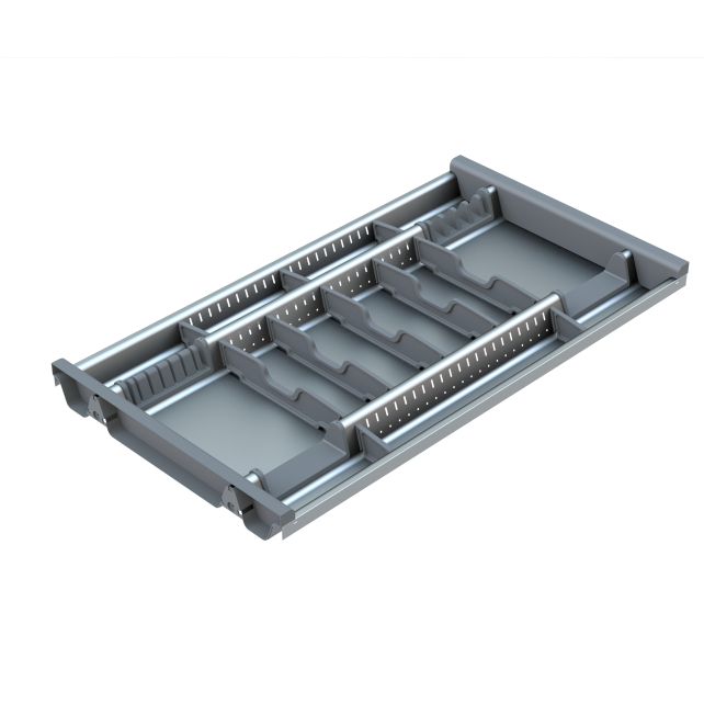 К-т розділювачів в лоток FLEXO для столових приладів, сірий (пластик) К-т розділювачів в лоток FLEXO для столових приладів, сірий (пластик)