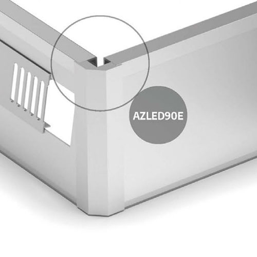 Кут з'єднувальний зовнішній 90° до цоколя з LED-підсвіткою, чорний (алюм.) Кут з'єднувальний зовнішній 90° до цоколя з LED-підсвіткою, чорний (алюм.)