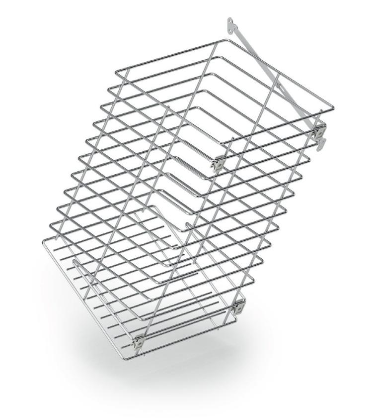 Кошик для відкидних дверей 400х270х498мм, хром Кошик для відкидних дверей 400х270х498мм, хром
