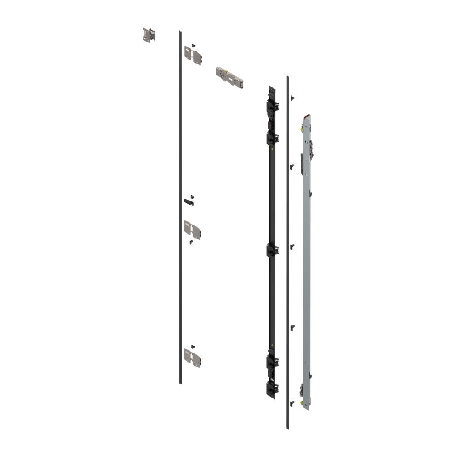 Подвійні двері, опора для шарнірів (Комплект), для висота ніші 2407–2556 мм, правий Подвійні двері, опора для шарнірів (Комплект), для висота ніші 2407–2556 мм, правий