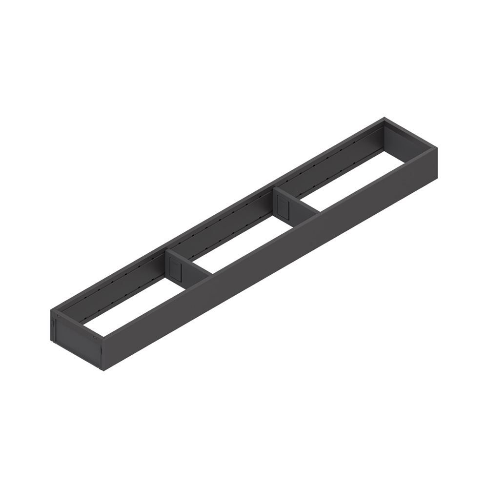 Рама AMBIA-LINE для LEGRABOX стандартний ящик, L=650мм, шир.=100мм, терра-чорний