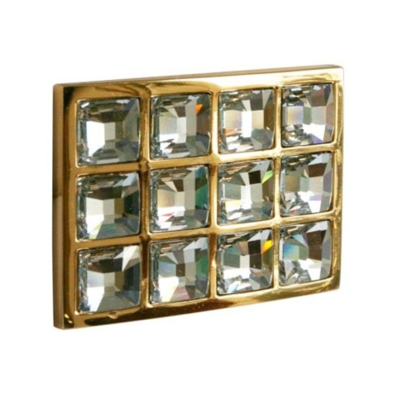 Ручка золото пол./квадр.кристал 51х24,5мм  Ручка золото пол./квадр.кристал 51х24,5мм