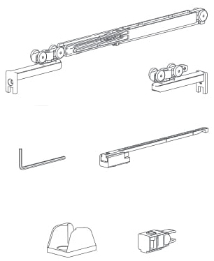 Комплект механізмів з доводчик+стопор, 15кг Комплект механізмів з доводчик+стопор, 15кг