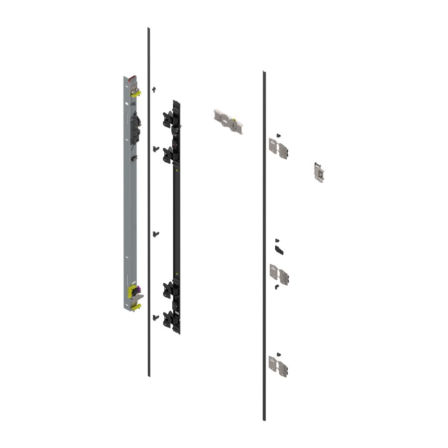Подвійні двері, опора для шарнірів (Комплект), для висота ніші 1657–1806 мм, ліво, оцинкована Подвійні двері, опора для шарнірів (Комплект), для висота ніші 1657–1806 мм, ліво, оцинкована