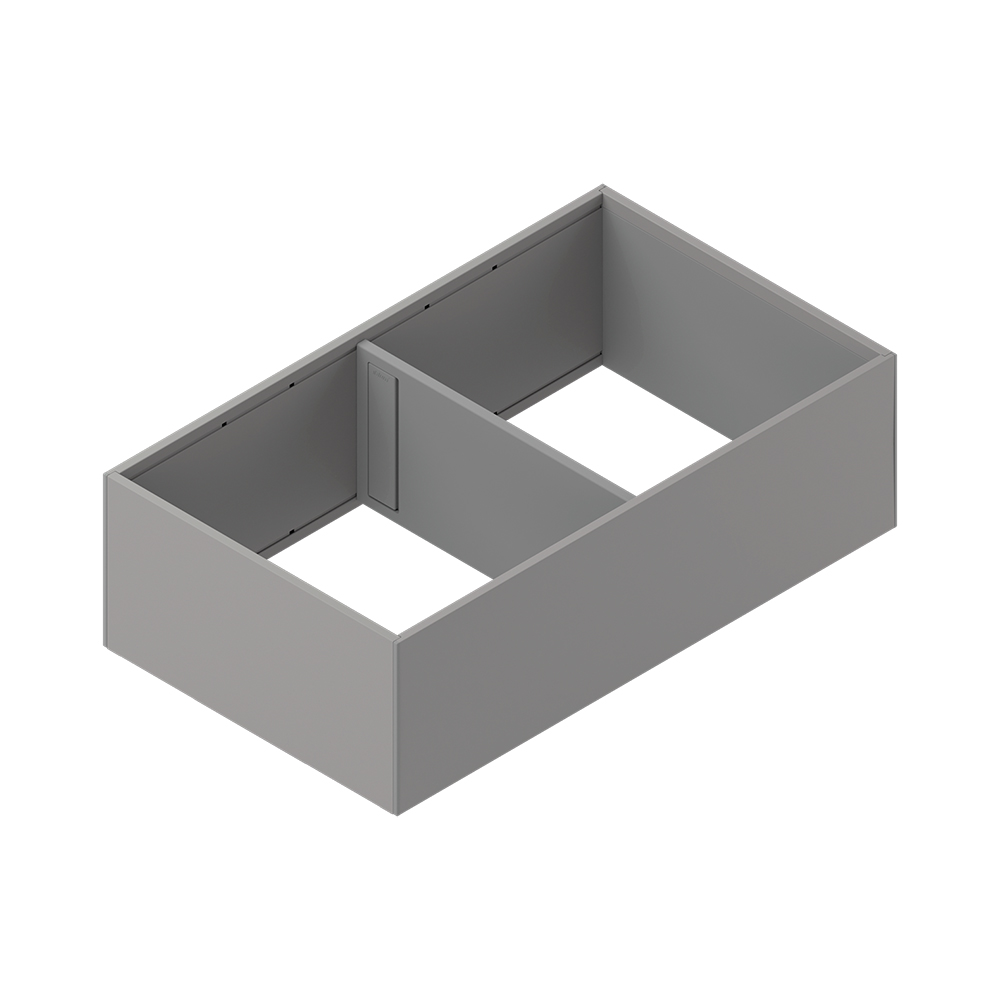 AMBIA-LINE рамка, для LEGRABOX/MERIVOBOX шухляда з високим фасадом, сталь, від НД=400 мм, ширина=218 мм, Сірий індіум матовий