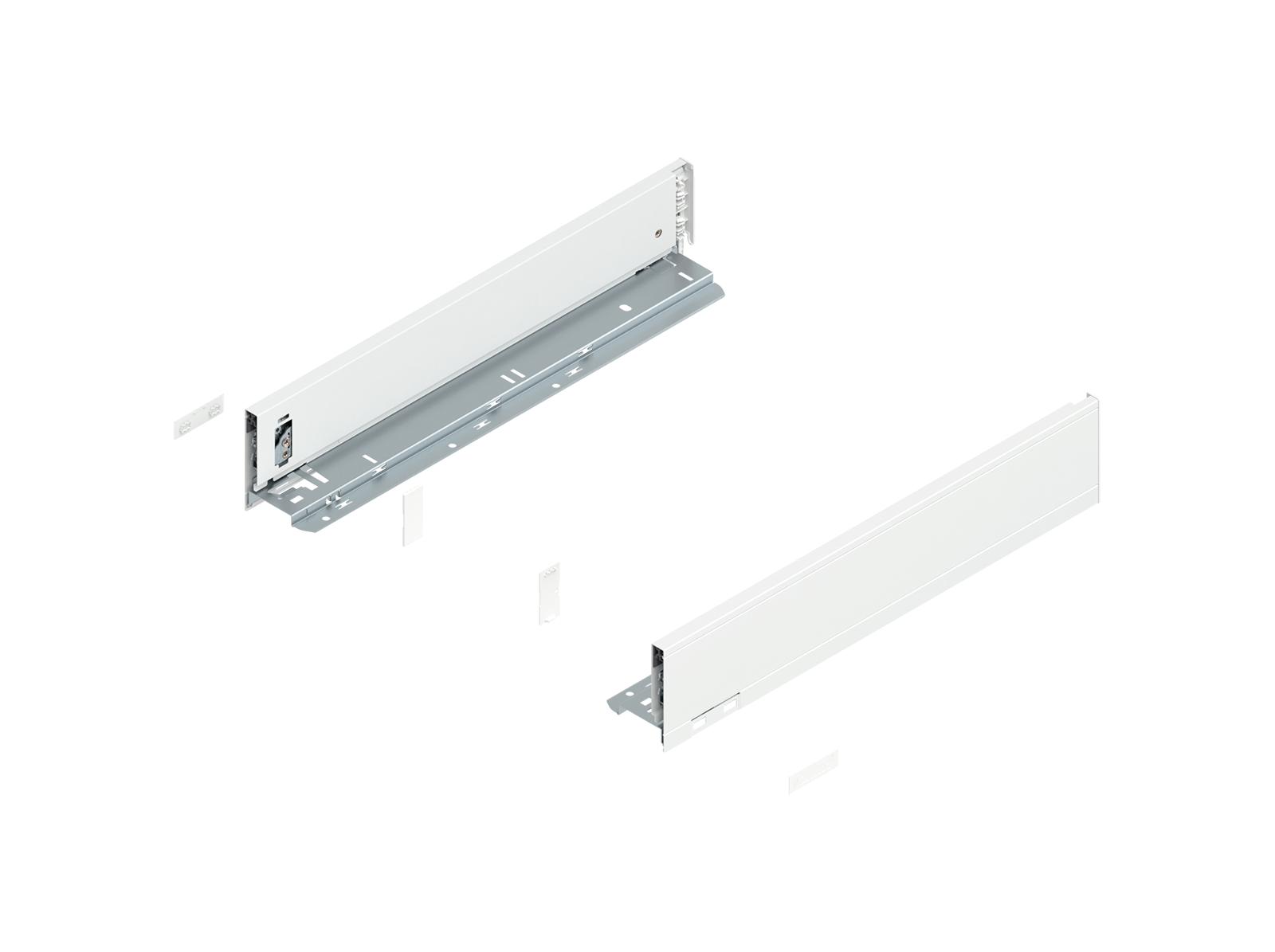 Боковина LEGRABOX M(90.3), L=450мм, ліва+права, білий шовк (+2загл.зовн.+2загл.внутр.) Боковина LEGRABOX M(90.3), L=450мм, ліва+права, білий шовк (+2загл.зовн.+2загл.внутр.)