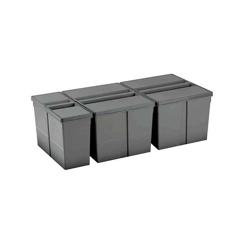 Сортер 900 9XL, 2x20л+9л, H=209м, пластик, сірий оріон Сортер 900 9XL, 2x20л+9л, H=209м, пластик, сірий оріон