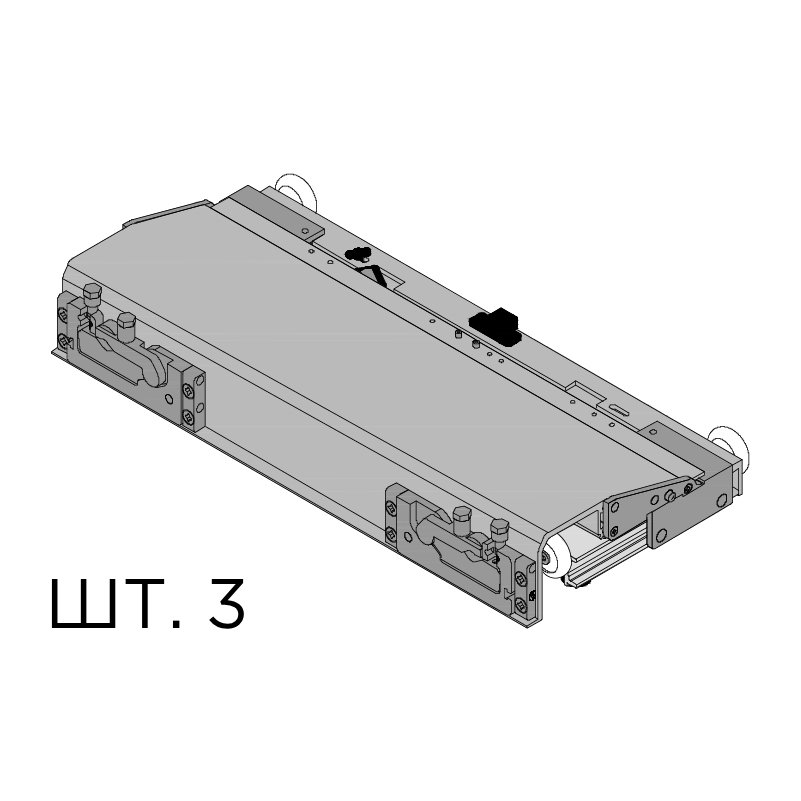 Розсувна система A Fil на 3 двері, 25кг, з дотяом Розсувна система A Fil на 3 двері, 25кг, з дотяом