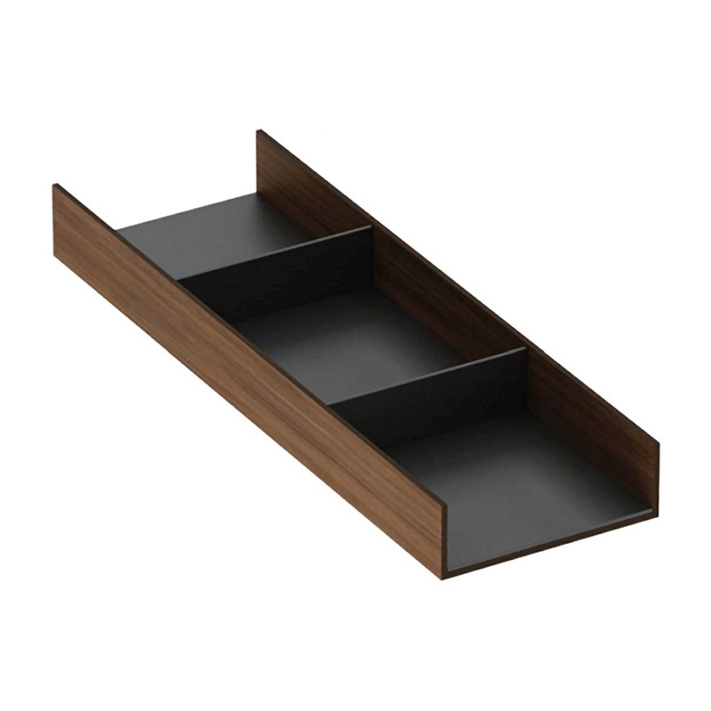 Лоток універсальний з роздільником 472х150мм, горіх Canaletto+антрацит Лоток універсальний з роздільником 472х150мм, горіх Canaletto+антрацит