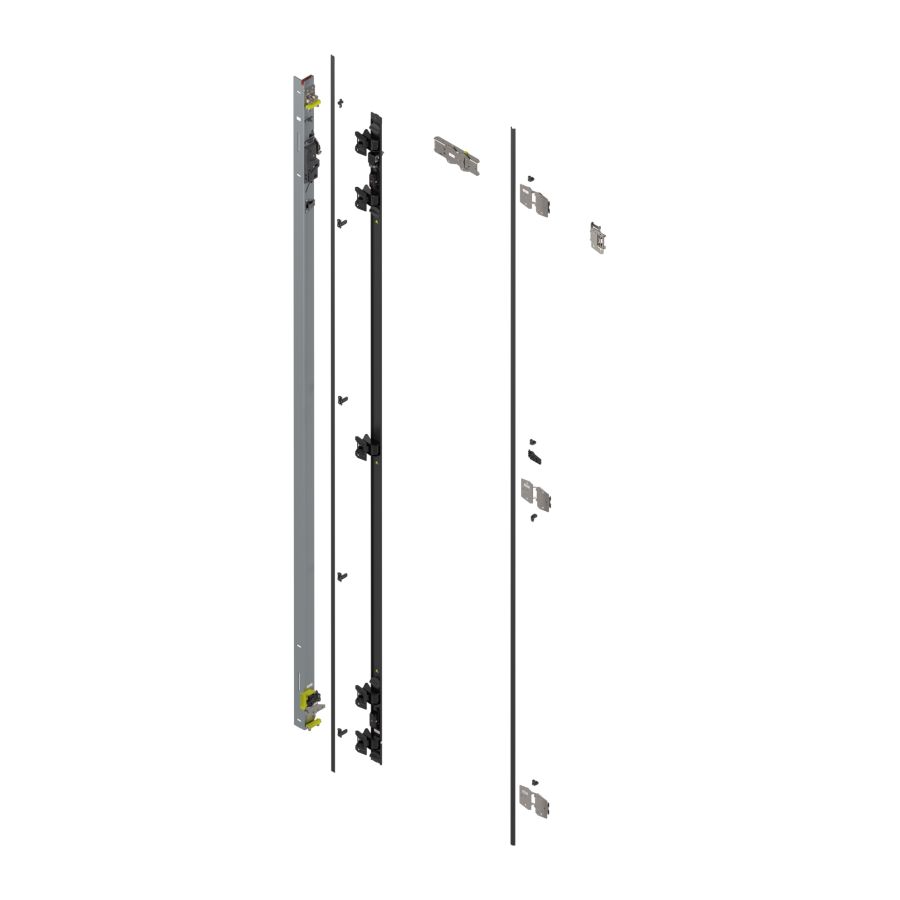 Подвійні двері, опора для шарнірів (Комплект), для висота ніші 2857–2999 мм, ліво, оцинкована Подвійні двері, опора для шарнірів (Комплект), для висота ніші 2857–2999 мм, ліво, оцинкована