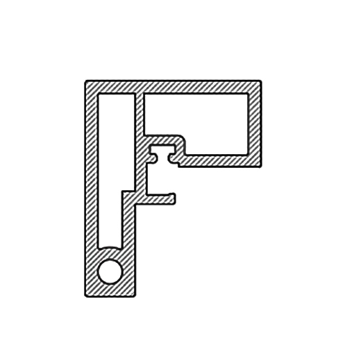 Профіль для завіс L=3000мм (для підрізки 453мм), BMG коричневий Профіль для завіс L=3000мм (для підрізки 453мм), BMG коричневий