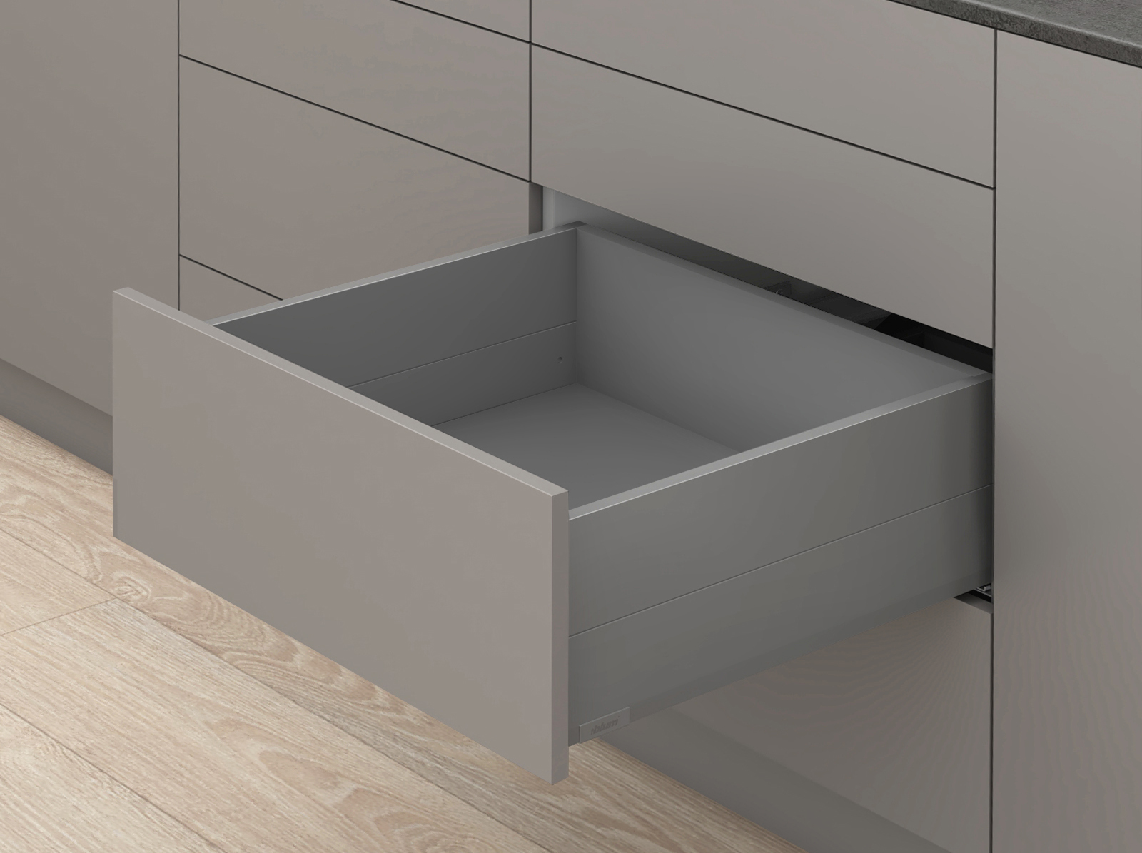 MERIVOBOX, 600 мм, 40 кг, E, з BOXCAP, TIP-ON BLUMOTION, OG-M (оріон сірий) MERIVOBOX, 600 мм, 40 кг, E, з BOXCAP, TIP-ON BLUMOTION, OG-M (оріон сірий)