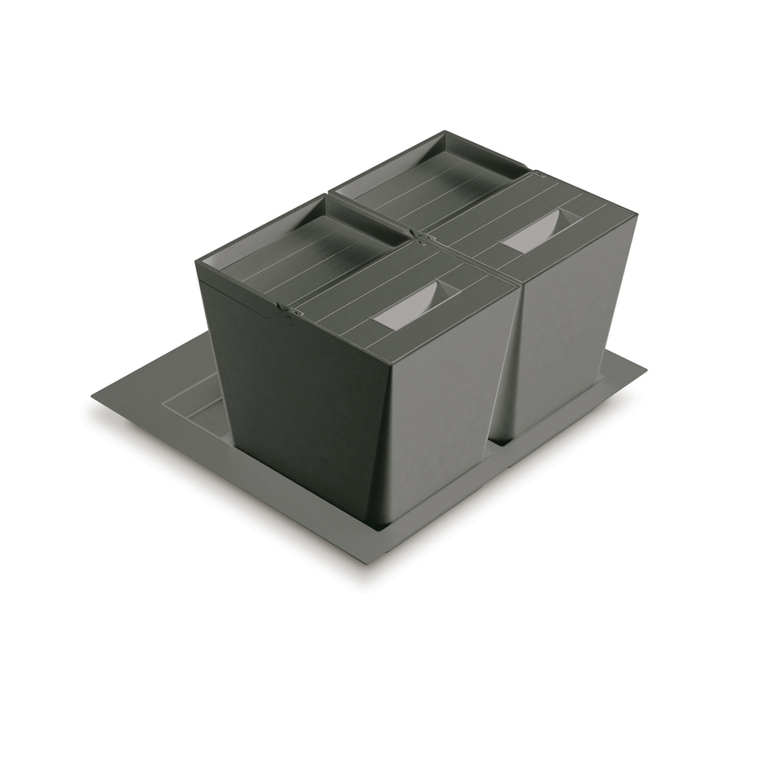 Сортер 600 Premiere (мод.1043), 2х16л, H=295мм, пластик, сірий оріон Сортер 600 Premiere (мод.1043), 2х16л, H=295мм, пластик, сірий оріон