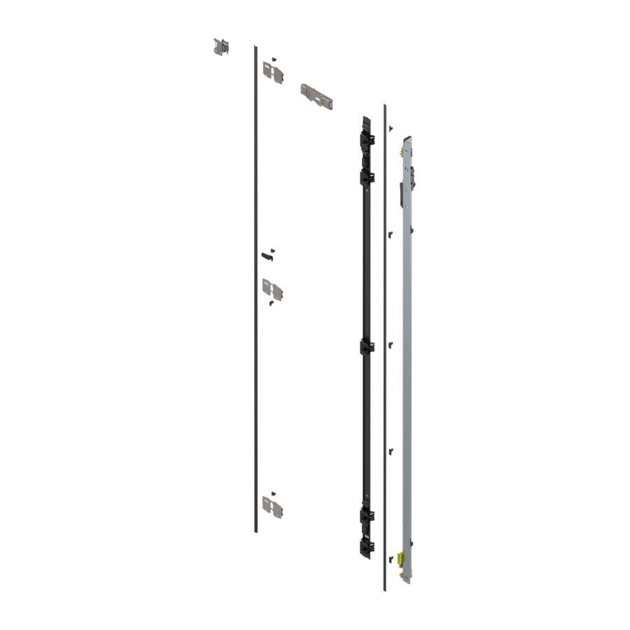 Подвійні двері, опора для шарнірів (Комплект), для висота ніші 2857–2999 мм, правий, оцинкована Подвійні двері, опора для шарнірів (Комплект), для висота ніші 2857–2999 мм, правий, оцинкована