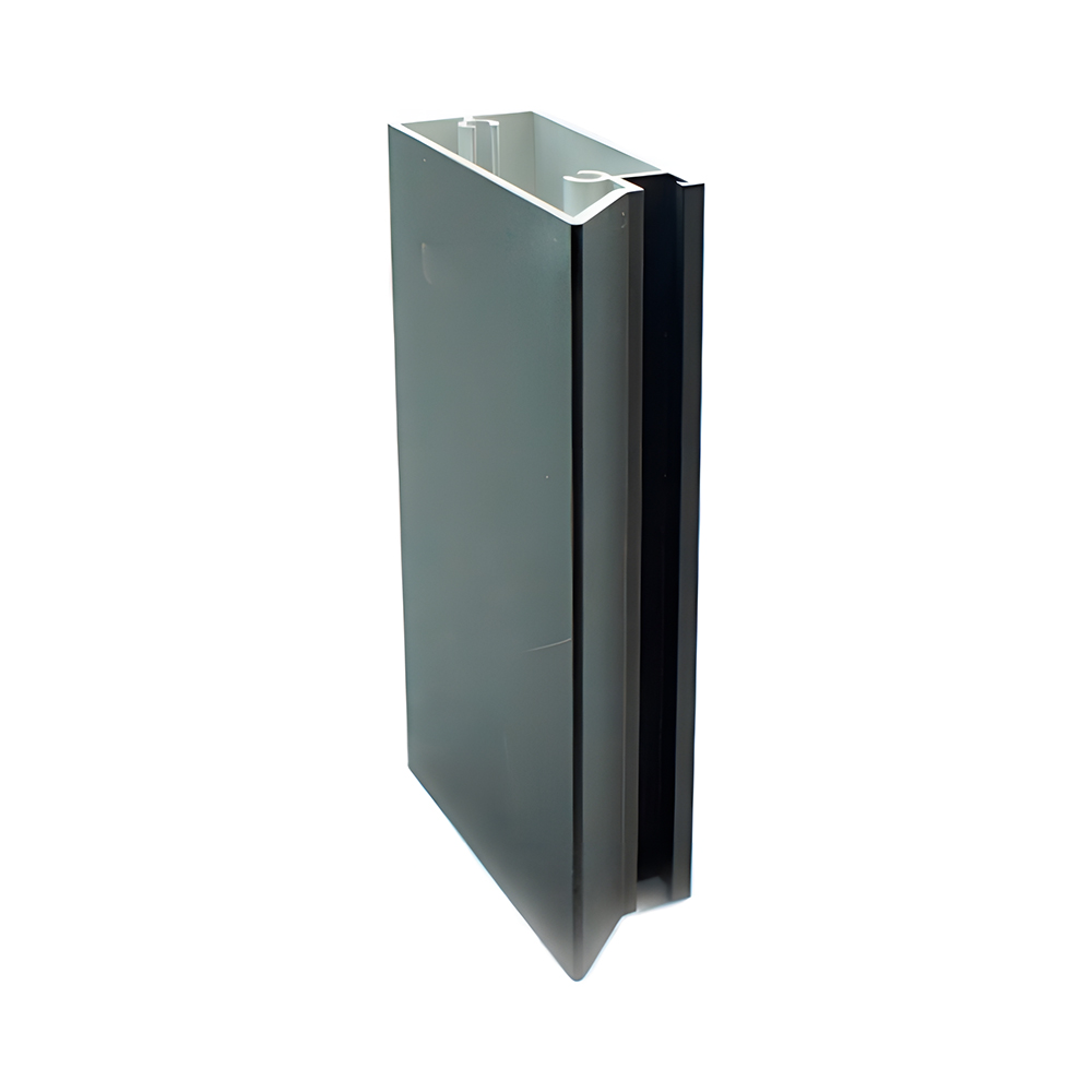 Профиль рамочный вертикальный ANTE 4300мм, 61х22,5мм, антрацит металлик (алюминий)