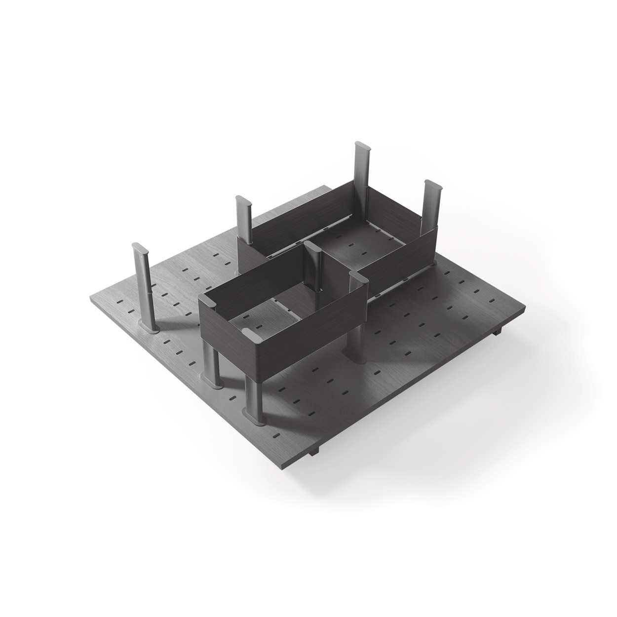 Лоток-основа з тримачами для припасів (1320) 600мм (504х480х172мм), Tandembox, ясен/Оріон Лоток-основа з тримачами для припасів (1320) 600мм (504х480х172мм), Tandembox, ясен/Оріон