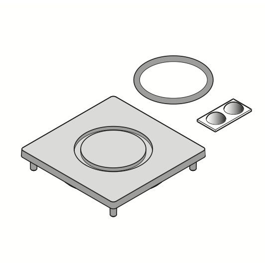 Заглушка опори стола під скло, 80х80мм, сіра Заглушка опори стола під скло, 80х80мм, сіра