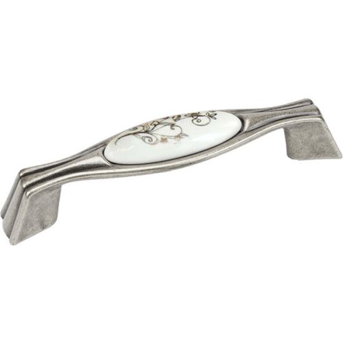 Ручка ст.срібло/порцеляна L=125мм, м/о 96мм  Ручка ст.срібло/порцеляна L=125мм, м/о 96мм