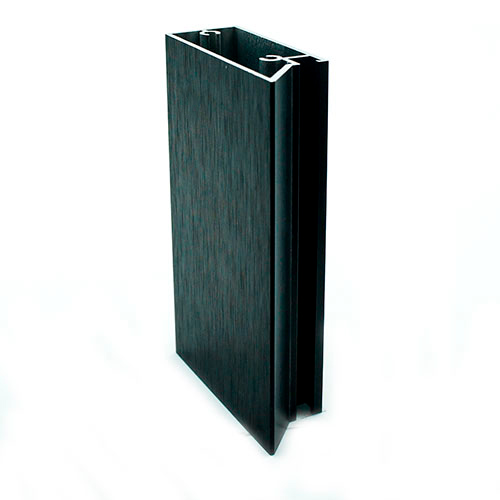 Профиль рамочный вертикальный ANTE 4300мм, 61х22,5мм, черный браш (алюминий)