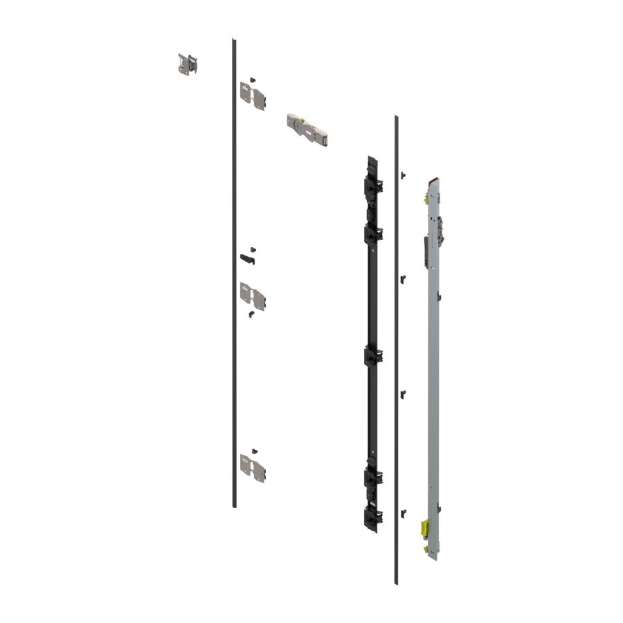 Подвійні двері, опора для шарнірів (Комплект), для висота ніші 1957–2106 мм, правий Подвійні двері, опора для шарнірів (Комплект), для висота ніші 1957–2106 мм, правий