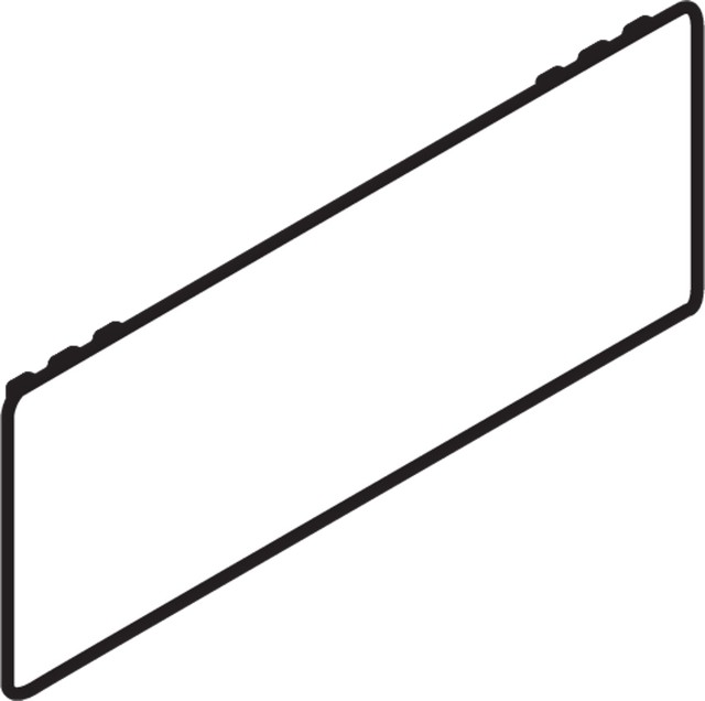 Заглушка LEGRABOX, зовні, прямокутна, симетрична, нерж., з логотипом Blum