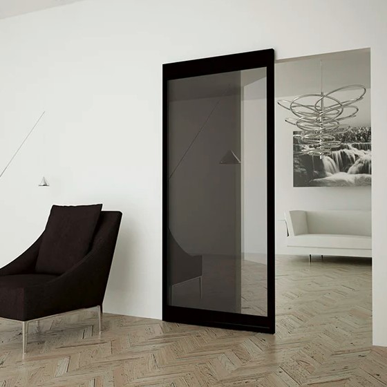 К-т системи MAGIC2-FRAME/1100x2200 (прихований механізм) на одні двері, 80кг, L=1100мм, чорний К-т системи MAGIC2-FRAME/1100x2200 (прихований механізм) на одні двері, 80кг, L=1100мм, чорний