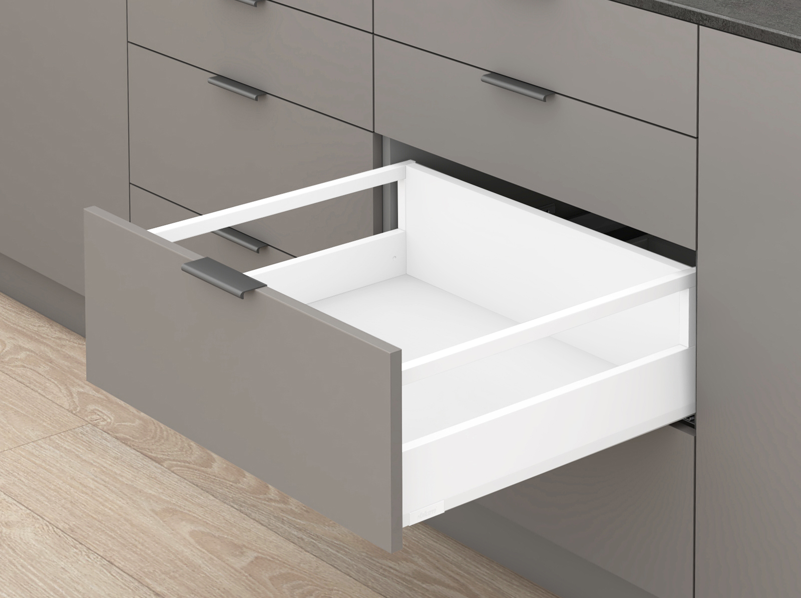MERIVOBOX, 550 мм, 40 кг, E, з релінгами, BLUMOTION, SW-M (білий шовк) MERIVOBOX, 550 мм, 40 кг, E, з релінгами, BLUMOTION, SW-M (білий шовк)